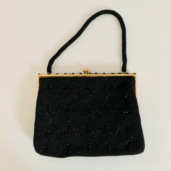 VINTAGE BERGDORF GOODMAN BEADED SMALL BAG - Picture 1 of 11